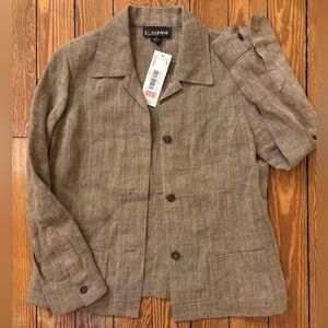 Ellen Tracy 100% Linen Jacket NWT